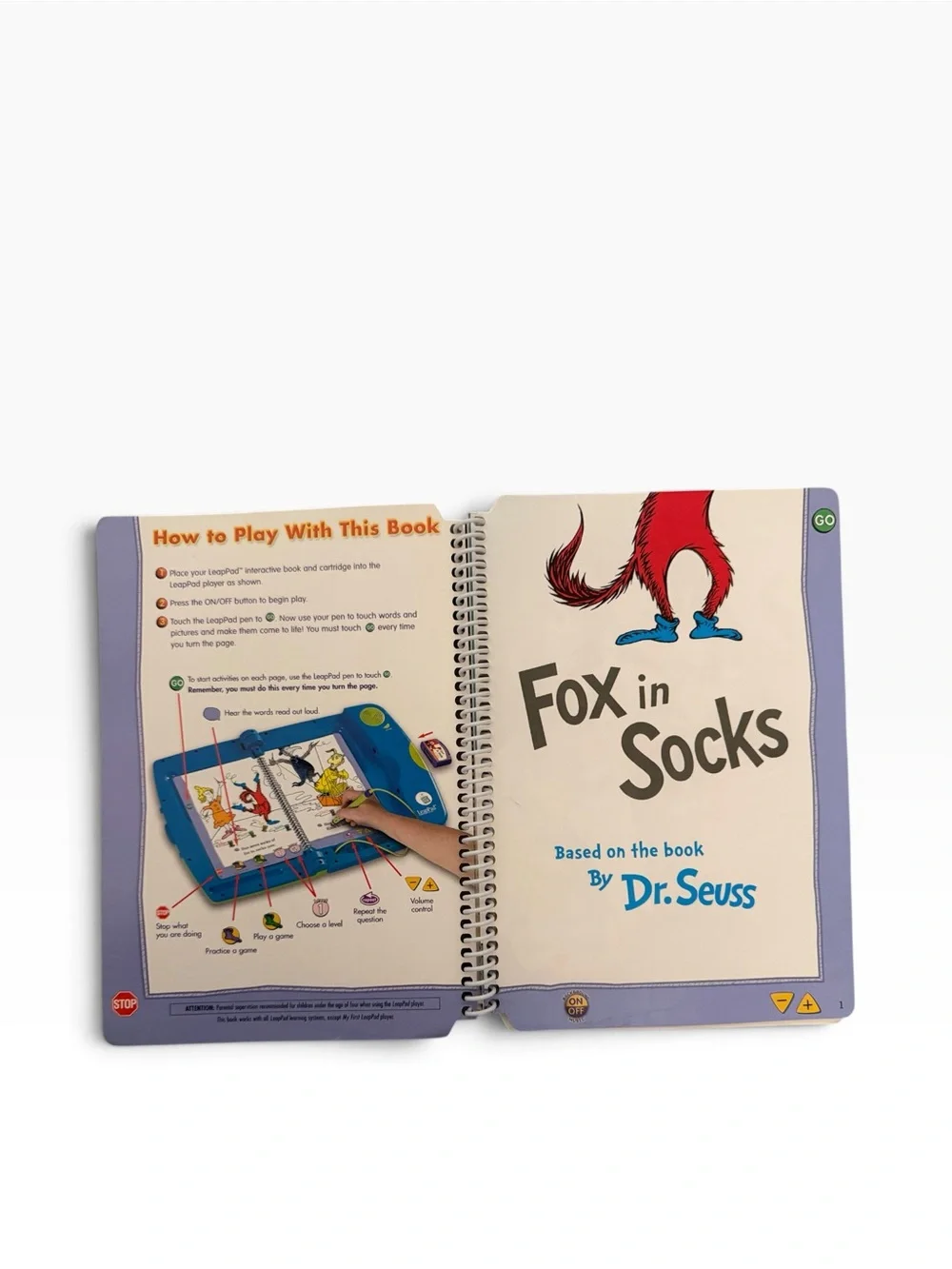 Dr. Seuss Fox in Socks 1st Grade LeapPad Book & Cartridge set